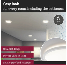 Taklampor med platt design för alla rum, inklusive badrum, med IP44-skydd