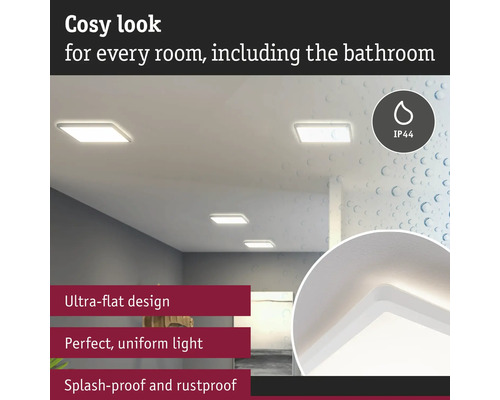 Taklampor i ett badrum med skyddsklass IP44