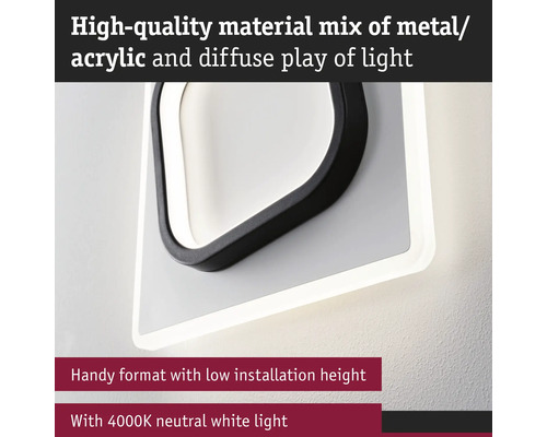 Vägglampa av metall och akryl