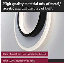 Modern vägglampa i metall och akryl med neutralvitt ljus