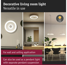 Dekorativ vardagsrumslampa, mångsidig användning som vägg-, tak- eller pendellampa