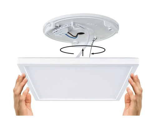 Montering av en kvadratisk taklampa