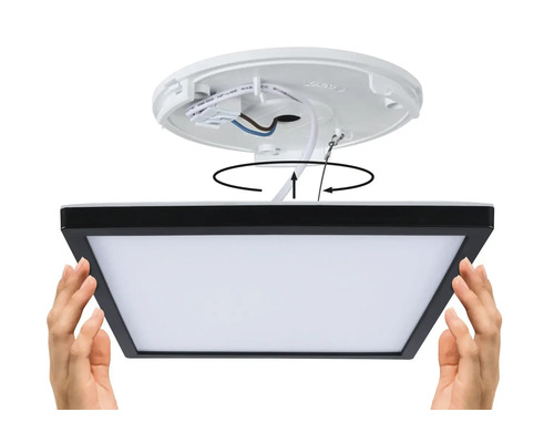 Montering av en fyrkantig LED-taklampa