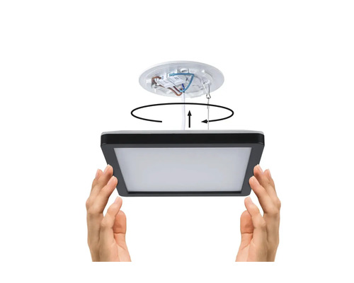 Installation av kvadratisk LED-taklampa