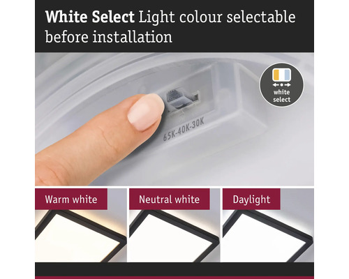 Ljus med valbar ljusfärg justerbar före installation