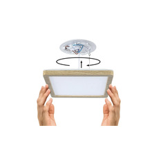 Montering av taklampa med träram