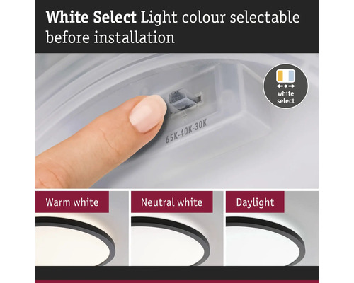 Ljus med valbar ljusfärg justerbar före installation