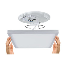 Montering av en fyrkantig LED-taklampa