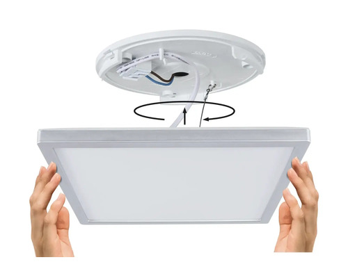 Montering av en fyrkantig LED-taklampa