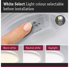 Lampa med valbar ljusfärg före installation