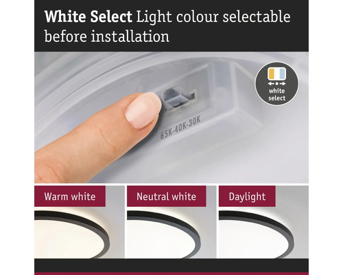 Ljusinställning valbar före installation