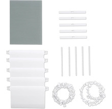 Veckad rullgardin med tillbehör för montering