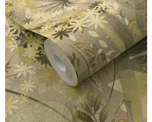 Tapetrulle med växtmönster