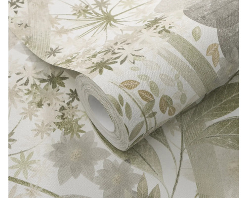 Tapetrulle med växtmönster