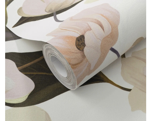 Tapetrulle med blomstermönster