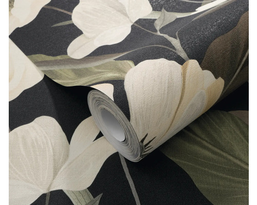 Tapetrulle med blommönster