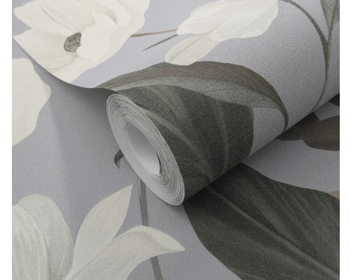 Tapetrulle med blommönster