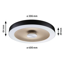 Rund taklampa med LED och måttangivelser