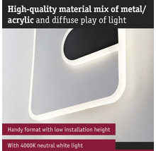 Modern vägglampa av metall och akryl för inomhusbruk