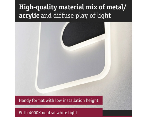 Modern vägglampa av metall och akryl för inomhusbruk