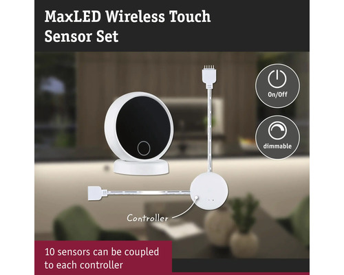 MaxLED trådlöst touchsensorset med kontroller för dimning och på- och avstängning
