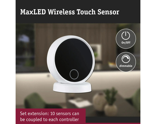 MaxLED trådlös touchsensor för ljusstyrning