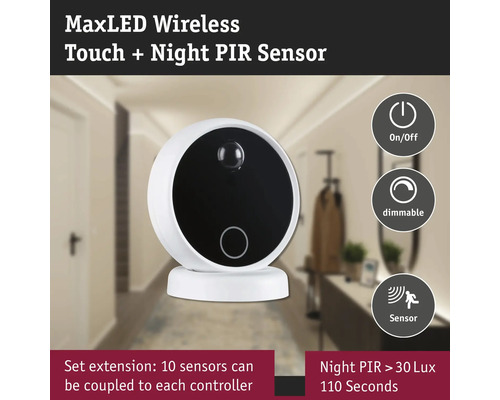 MaxLED trådlös berörings natt PIR-sensor
