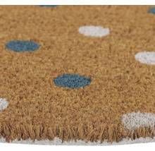 Dörrmatta i kokosfiber med prickigt mönster