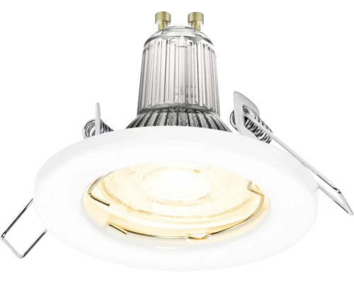 Inbyggnadsspotlight med klart glashölje