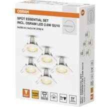 Osram Spot Essential set med fem LED-lampor 2.6W GU10 i förpackning