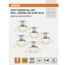Osram Spot Essential Set inklusive Osram LED 2,6W GU10, 5-pack