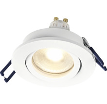 Vit infälld taklampa med ljuskälla