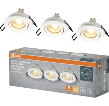 Osram 3-pack justerbara spotlights med 6 watts GU10-lampa i förpackning