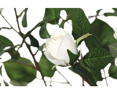 Konstgjord rosblomma med blad