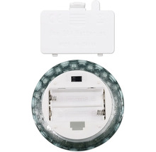 Batterifack på en dekorativ lampa med strömbrytare