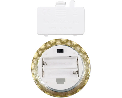 Batterifack för en dekorativ lampa för två AA-batterier