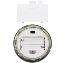 Batterifack för en lampa med öppet batterilucka