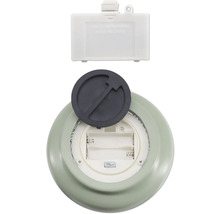 Batterifack på en lampa med öppet lock