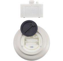 Batterifack med lock för en lampa