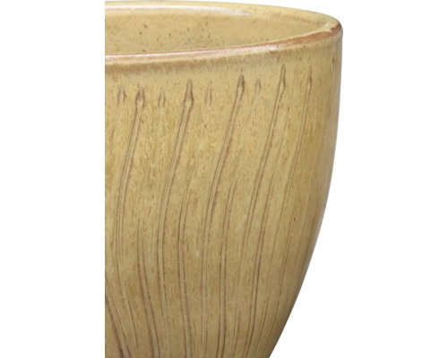 Keramisk blomkruka med räfflat mönster