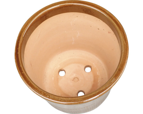 Blomkruka i terrakotta med dräneringshål
