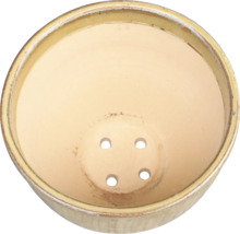 Rund blomkruka med dräneringshål