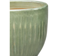 Keramisk blomkruka med räfflad yta