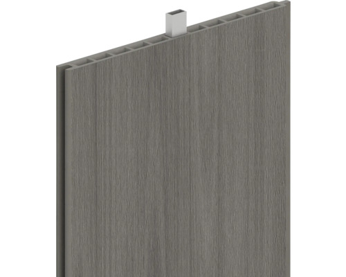 Plastpanel med trästruktur och anslutningsprofil