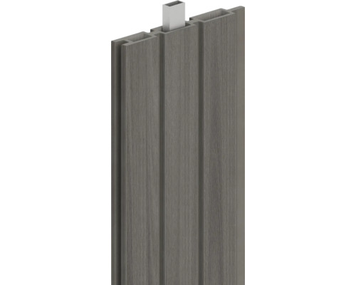 Panel av kompositmaterial med not och fjäder