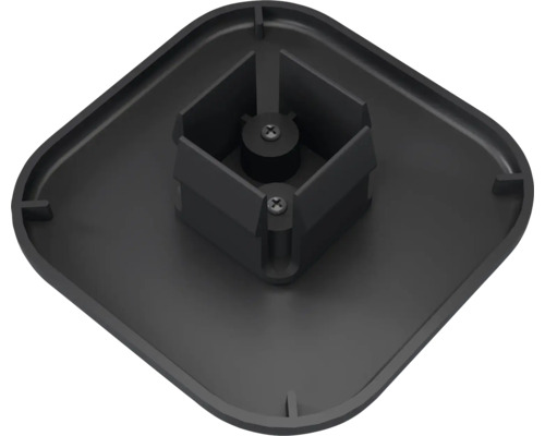 Svart monteringsplatta för armaturer