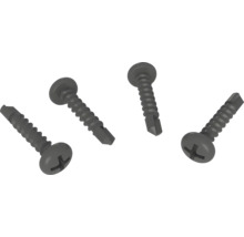 Fyra skruvar med försänkt huvud