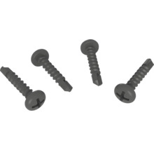 Fyra skruvar med försänkt huvud