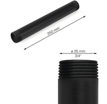 Metallrör med gänga, längd 250 mm, diameter 25 mm