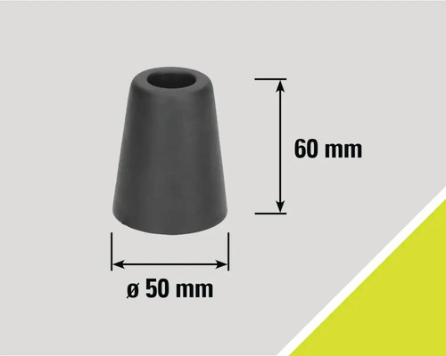 Grå stolsbensskydd, 60 mm hög, diameter 50 mm